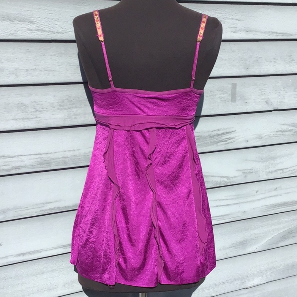 Free People Bright Orchid Ruffle Camisole XS - Picture 4 of 7